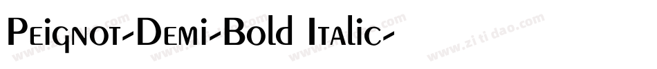 Peignot-Demi-Bold Italic字体转换